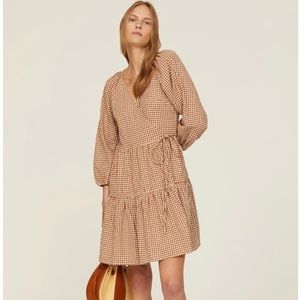 Brand New Madewell Gingham Puff Sleeve Dress